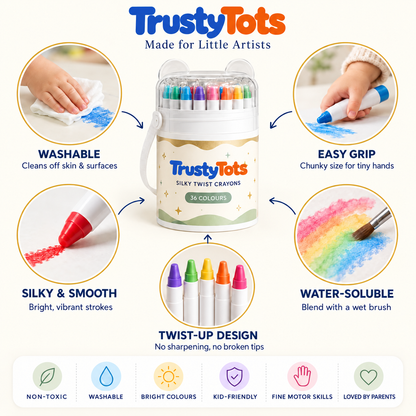 TrustyTots™ Washable Twist Crayons