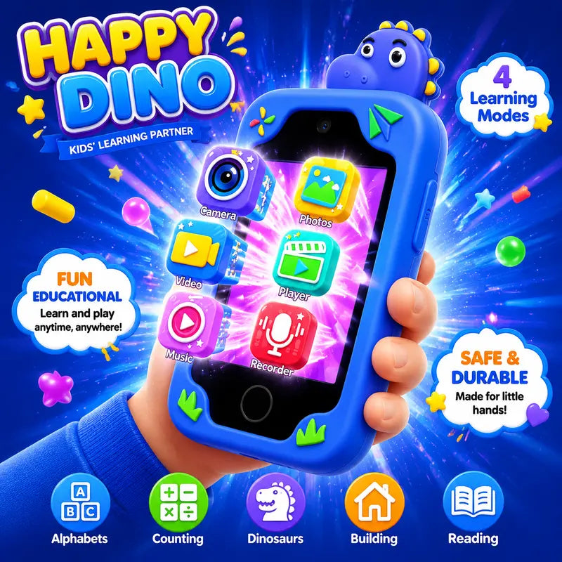 TrustyTots™ Happy Dino – Toy Smartphone for Kids